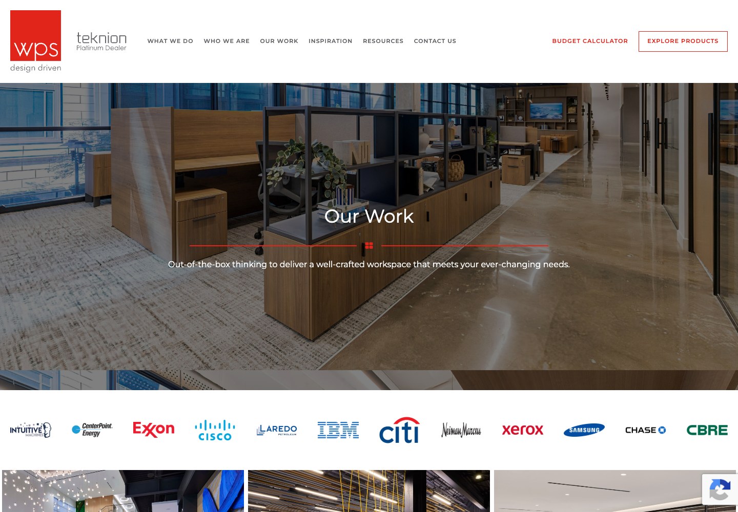Workplace Solutions website — desktop view, September 2026